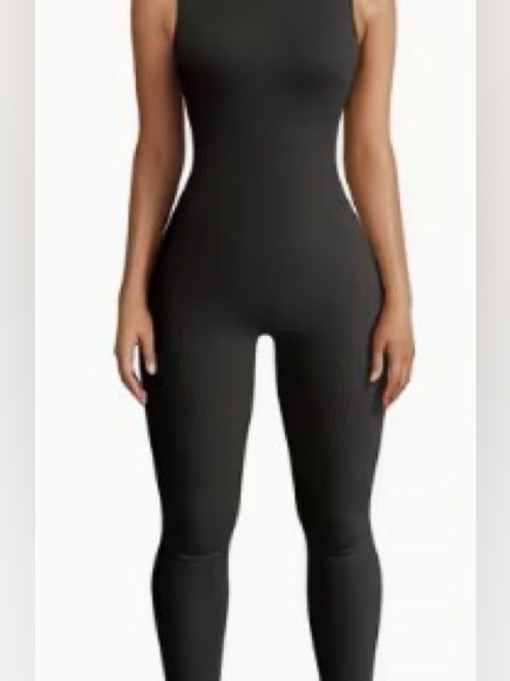 Everyday Black Sleeveless Fitted Jumpsuit